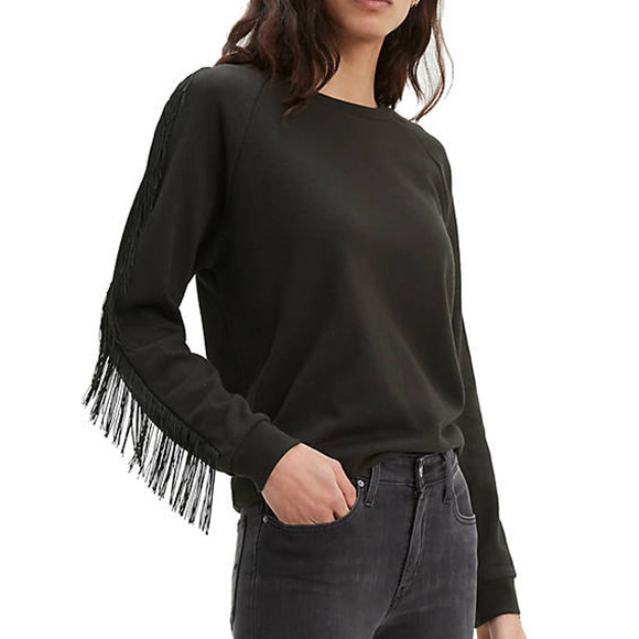 Levis Black Fringe Sleeve Shirt 